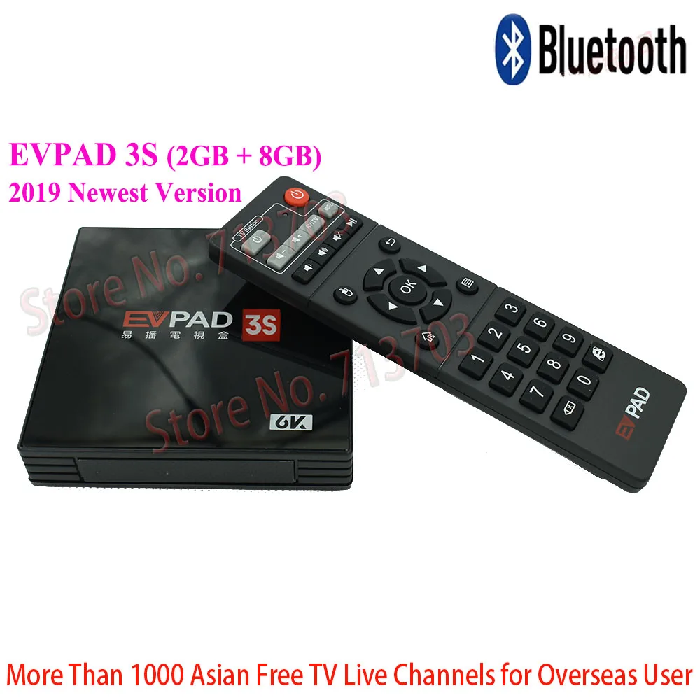 Новинка IP tv EVPAD 3S 8GB 4K Smart Android tv Box Испания Корейский Японский Сингапур Гонконг Малайзия Тайвань индонезийский ТВ канал