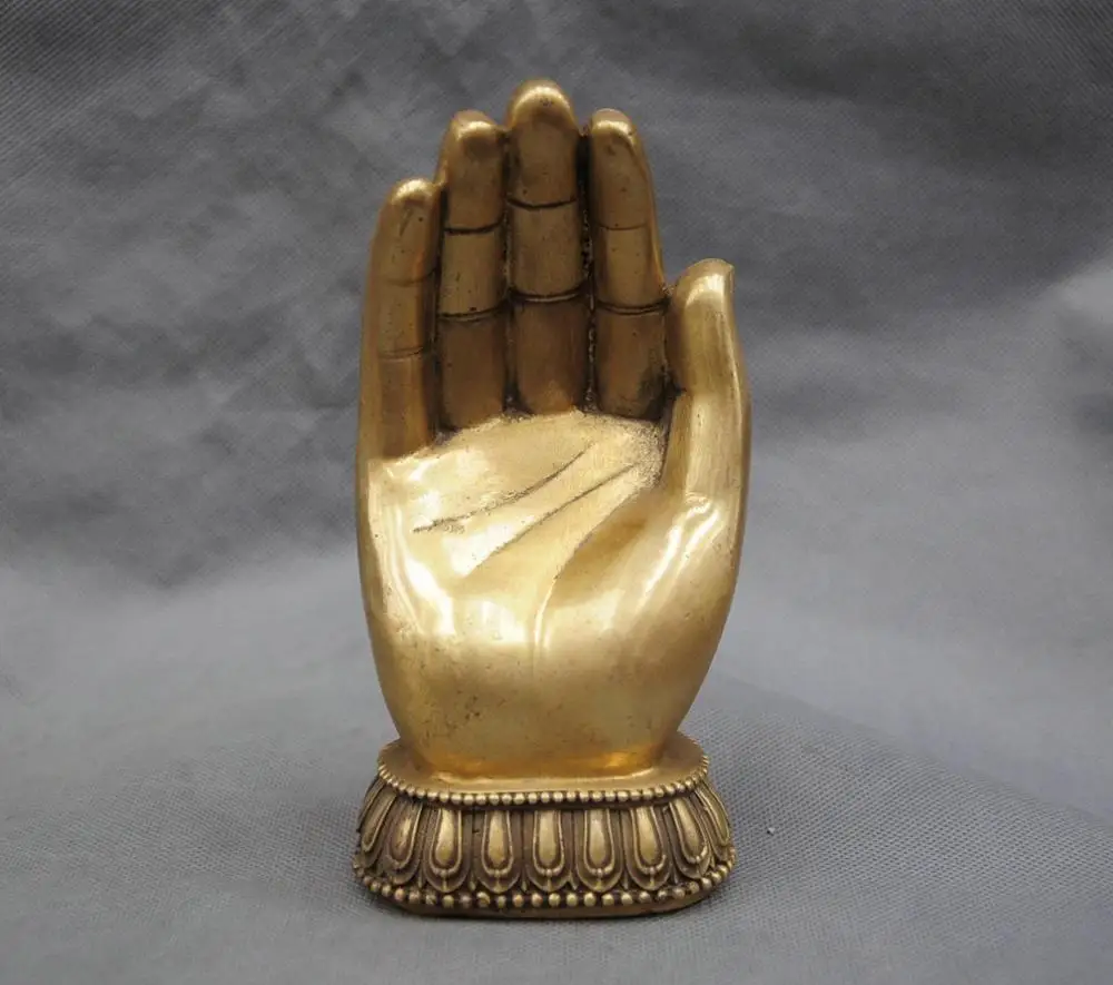 

7'' China Tibet Shakyamuni Buddha Hand Bronze Statue