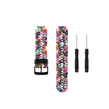 

(230H) Style-11 Soft Silicone Replacement Watch Band for Garmin Forerunner 230 / 235/235Lite / 220 / 620 / 630 / 735 Smart Watch