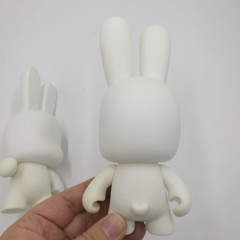 Новое поступление 7 дюймов длинные уши Kidrobot кролик ПВХ кукла DIY Краска пустой белый винил игрушка в Opp мешок