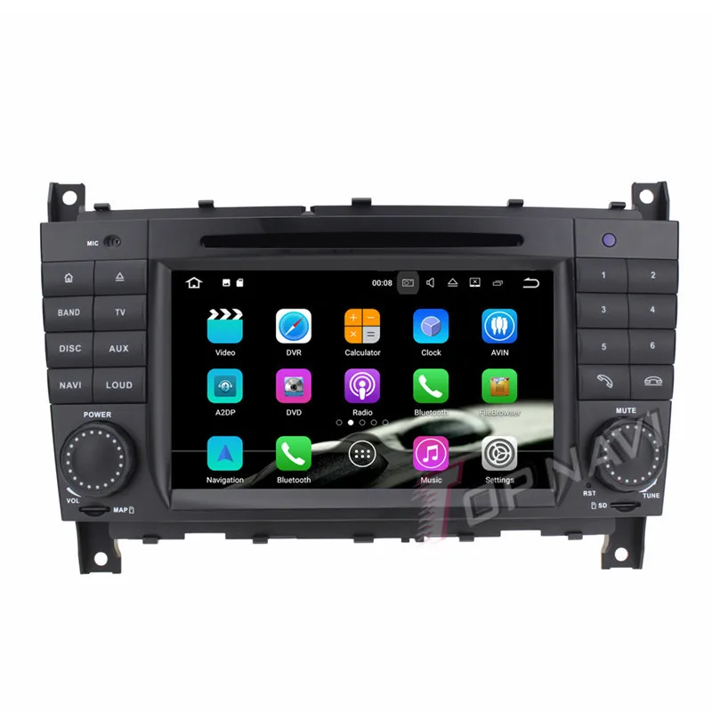 Top Topnavi 7" Android 7.1 Car PC DVD Player For Benz C-Class W203 (2004 2005 2006 2007)/CLK W209 (2004-2005) Stereo GPS Navigation 15