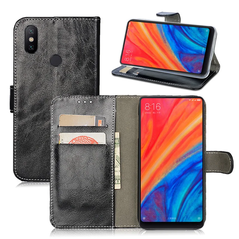 Mix2s case For Xiaomi mi mix 2s Back Cover Luxury Leather Cases Stand Holder Card Phone Bags Protective Business Shell New 2018