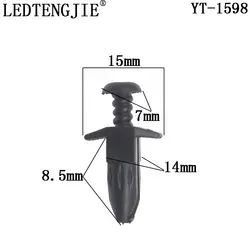 LEDTENGJIE автомобильный крепежный зажим YT-1598 шт. 100 бампер пирсинг крышка двигателя крепеж зажим толкатель 8,5 мм отверстие заклепки зажим для BMW