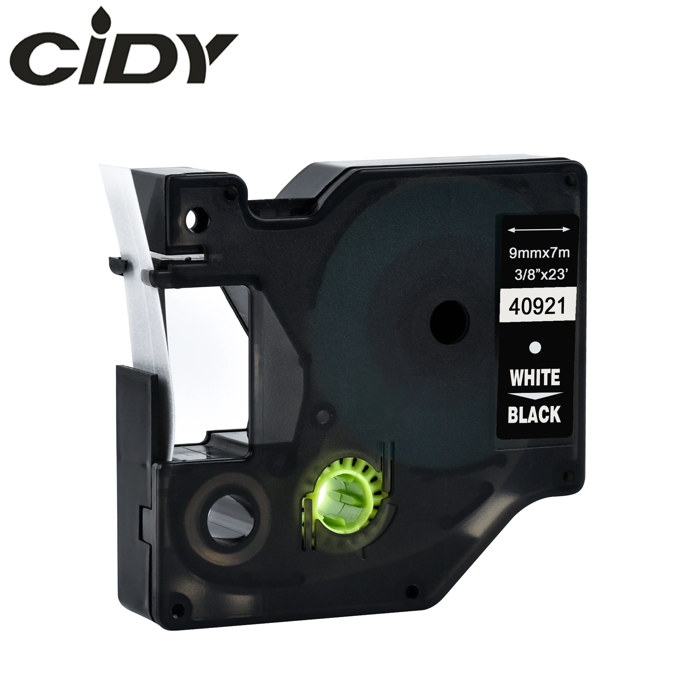 Cidy 40921 совместимый с Dymo D1 manager 9 мм белый на черном для детской этикетки кассета Label