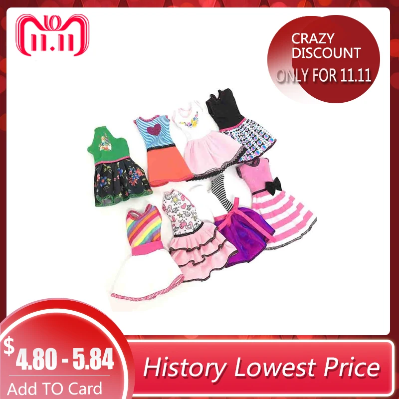 

LeadingStar Doll Fashionable Clothing Set Casual One piece Dress for Doll Style Random 10 pcs 8 pcs 5 pcs