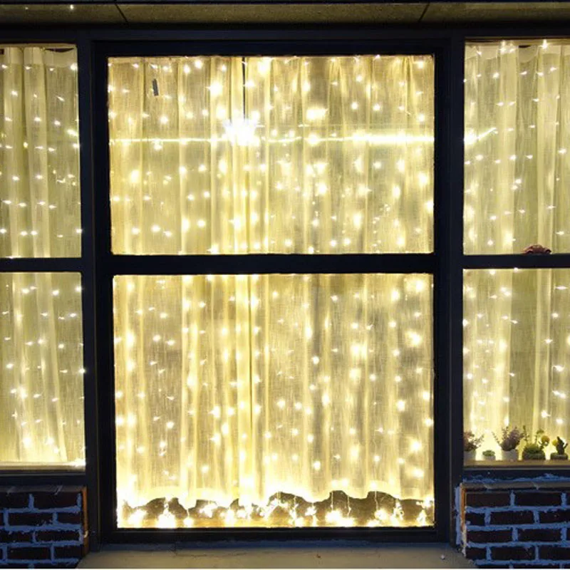3x1/3x2/3x3m led icicle light curtain fairy string lights for Wedding bedroom door curtain garden Christmas party decoration