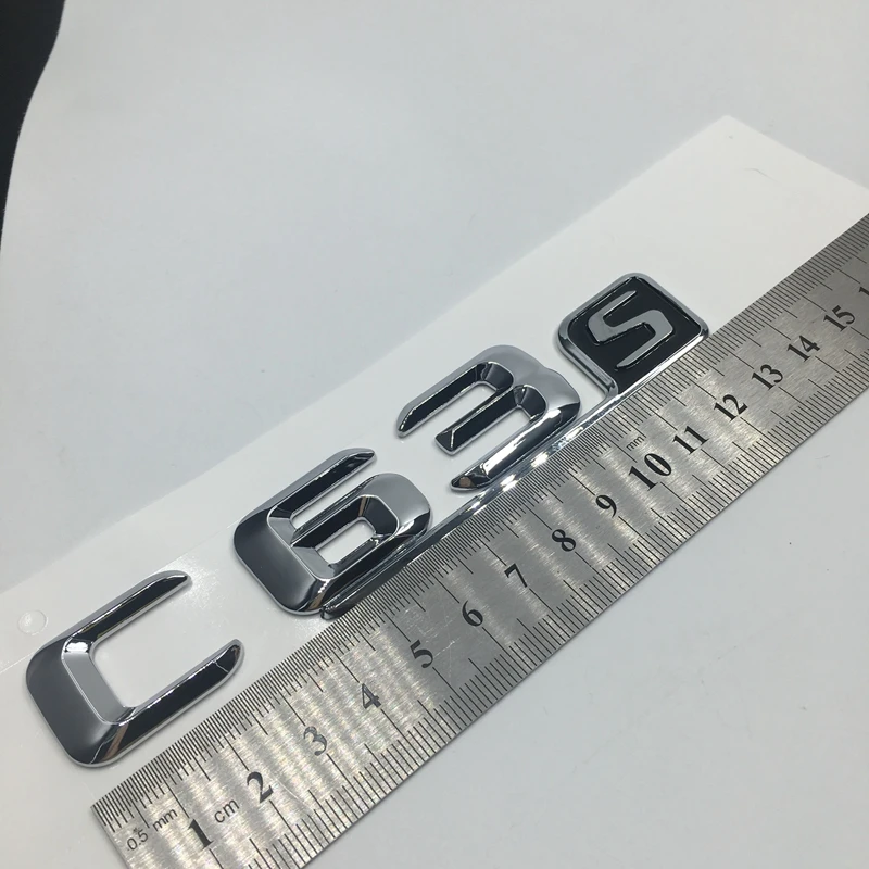 

10pcs/lot For Mercedes Benz AMG C63S emblem ABS Letters Rear Trunk Badge Decals