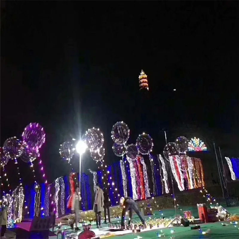20 дюймов светящиеся светодиодные шары прозрачные круглые декоративные пузырьки вечерние Свадебные Воздушные шары праздничные товары
