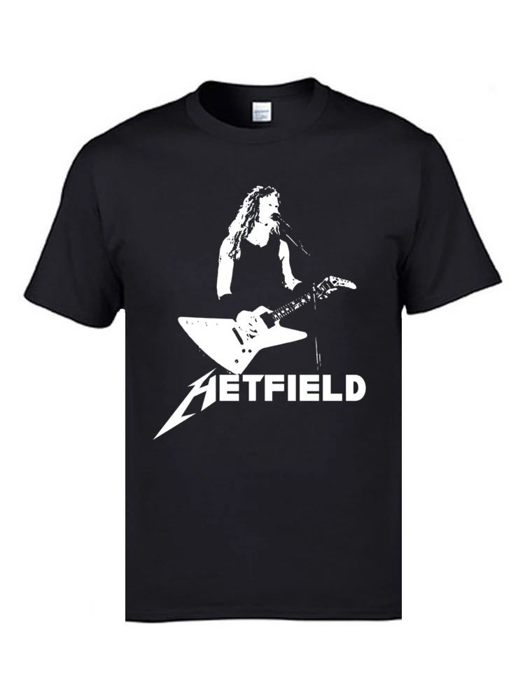 James Hetfield 16435 Newest Short Sleeve Summer T-shirts Cotton Crewneck Men Tops Tees Unique T Shirt Summer Free Shipping James Hetfield 16435 black