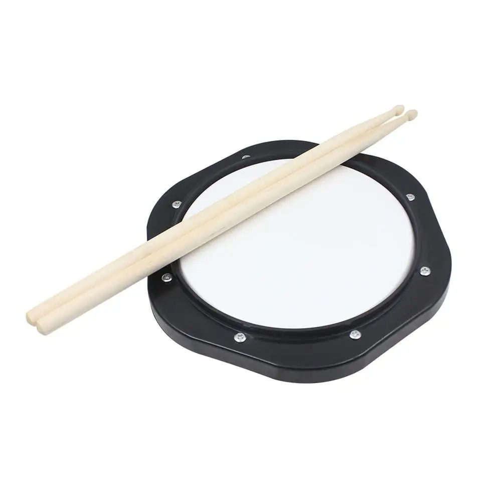 

10 Inch Dumb Drum Practice Jazz Drums Exercise Training Percussion Instrument with Maple Wood Drumsticks Storage Bag