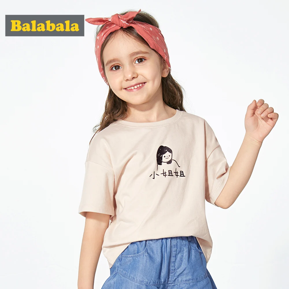 BalabalaChildren футболка с короткими рукавами для мальчиков и девочек хлопок лето 2019