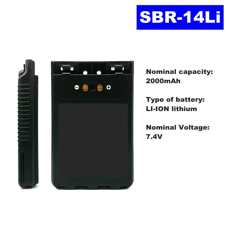 7.4V 2000mAh LI-ION Radio Battery SBR-14LI For Yaesu Walkie Talkie VX-8R VX-8DR VX-8GR FT-1DR FT-2DR Two Way Radio walkie talkie гарнитура ptt с микрофоном для vertex yaesu ft 60r vx 3r vx 2r vx3r vx5r vx2r vx150 vx 150 ft 60 радио 3 5 мм