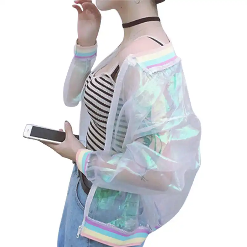 casaco feminino transparente