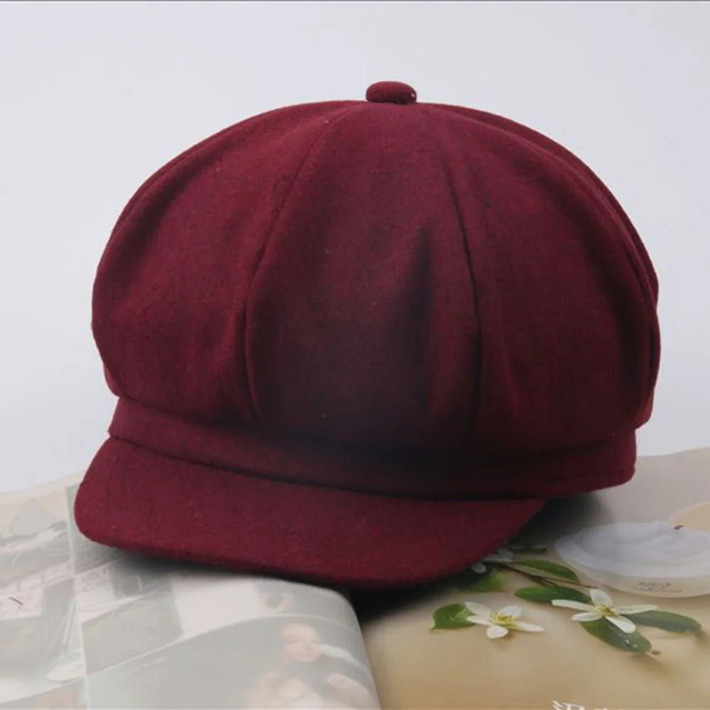 1 шт. детские дети младенец Начинающий ходить малыш купол берет кепки головные уборы восьмиугольная детская шляпа Берет Бейсболка для девочек мальчик голова аксессуары - Цвет: red