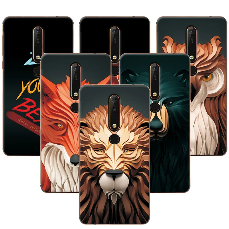 

Coque For Nokia 6.1 Case Back Cover Fashional Attractive Painting Soft TPU Phone Shell For Nokia 6 2018 Fundas Capa Nokia6 2018