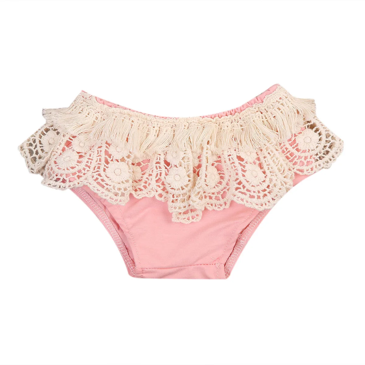 Новые для маленьких девочек малышей рюшами Оборками брюки подгузник крышка промах шифоновая юбка-американка - Цвет: Розовый