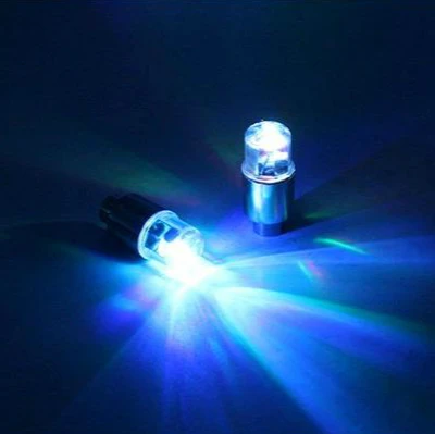 1 шт., неоновый клапан на колесиках для велосипеда и велосипеда, светодиодный светильник, не включая батарею - Цвет: Blue