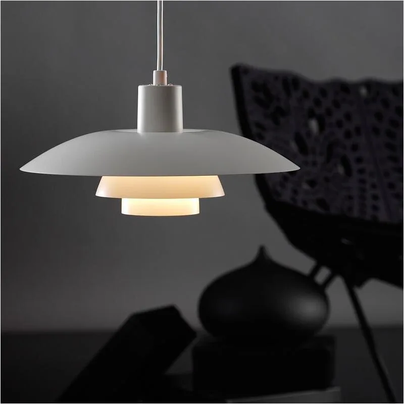 

Single head chandelier Nordic style creative personality modern simple light luxury aluminum lamp restaurant bar staircase aisle