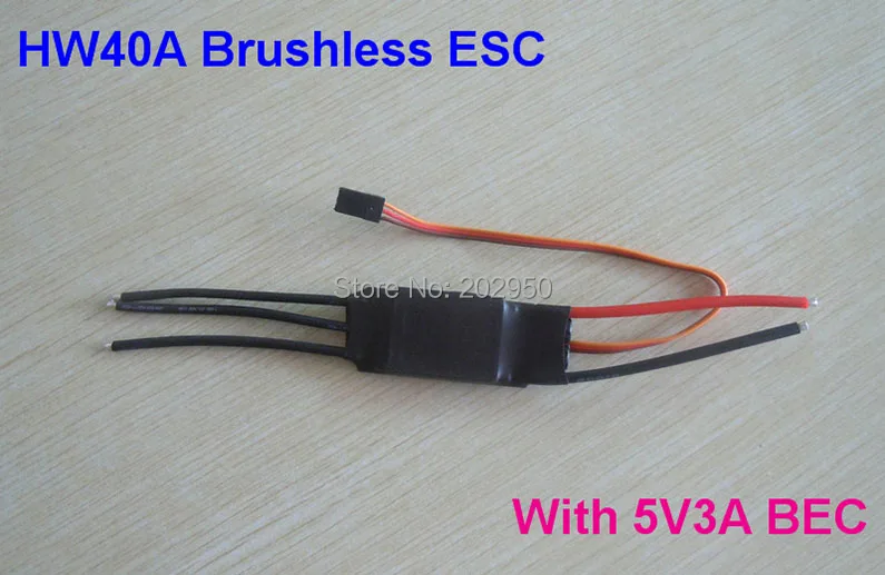 

1piece 40A ESC Brushless Motor Speed Controller With 3A / 5V BEC For RC Airplane Aircraft Helicopter