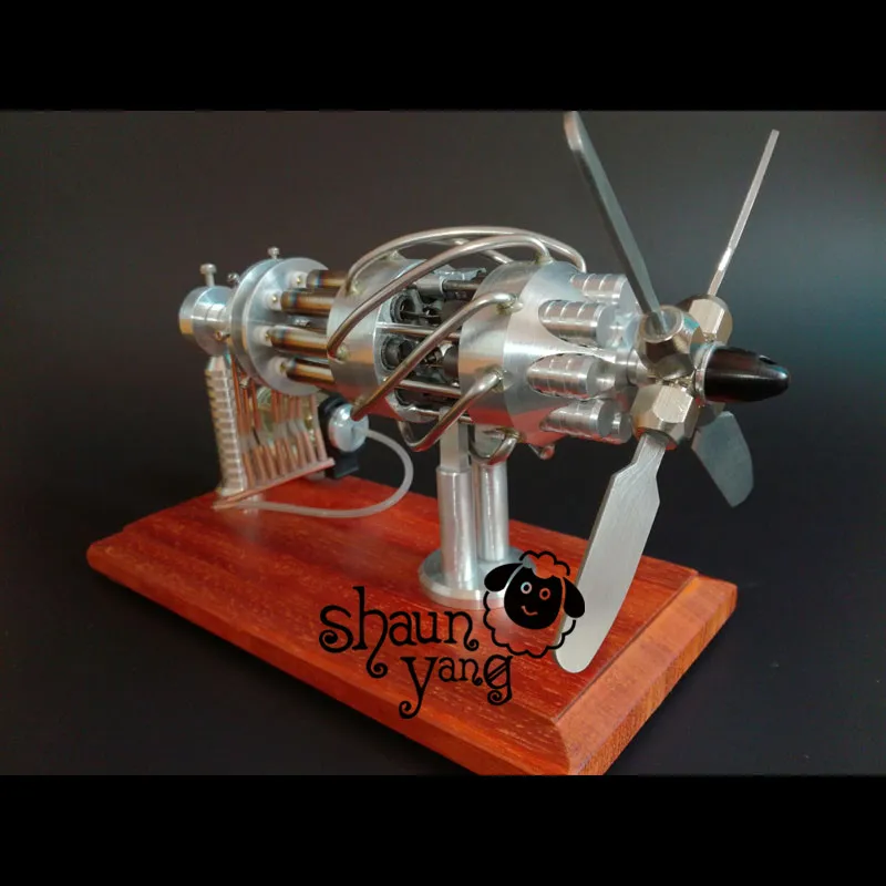 

Cool ! Hot air Stirling engine swash plate 16 Generator Model Educational Toys 'BIG FREE MAN' New arrival
