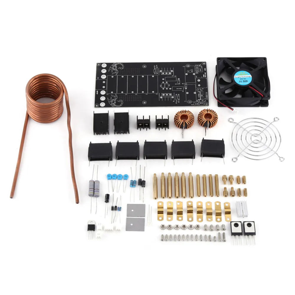 

New Arrival DC12-36V 20A 1000W ZVS Induction Heating Module Heater With Cooling Fan Copper Tube
