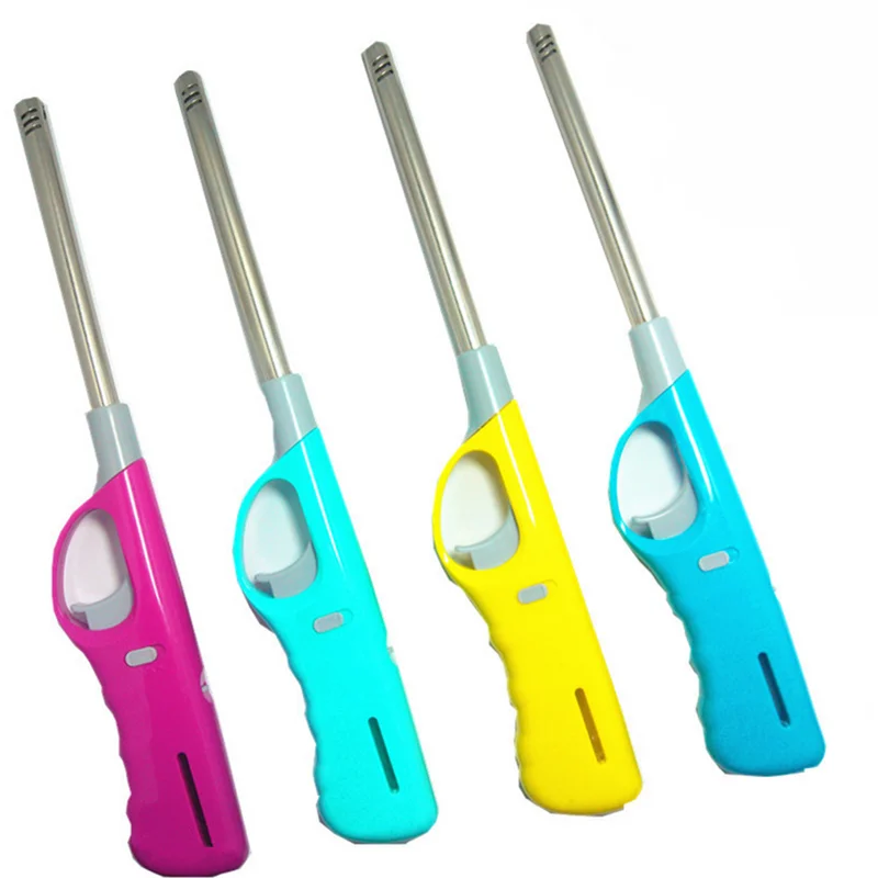 Candle Burning Torch Electronic Pulse Ignitor Extended Lighter Flame Rod Kitchen Colorful