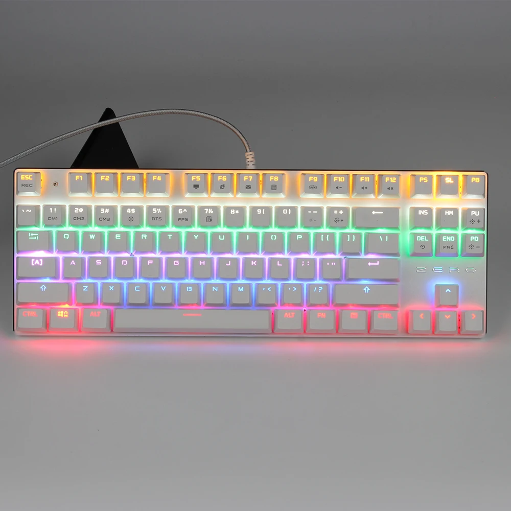 Metoo zero Metal 104 Keys Blue / Red / Black Switch Russian English Gaming Mechanical Keyboard Back