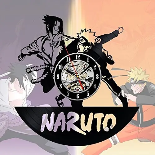 

Naruto Vinyl Wall Clock Art Gift Room Modern Home Record Vintage Decoration