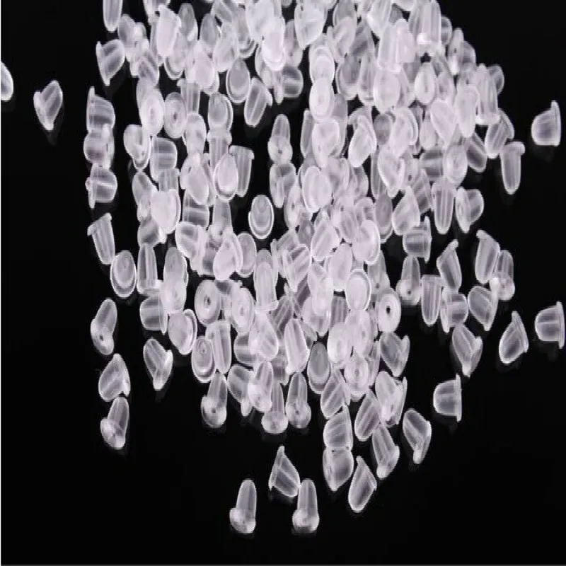 

Dedicated Simple Clear Plastic Ear Jewelry Stud Earring Plugs / Earplug Plug about 100 Pieces
