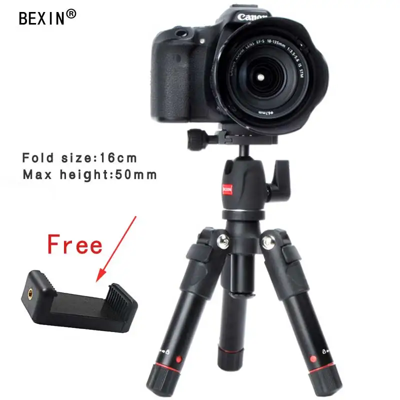 

Portable Foldable Light compact macro ministativ tripod ball head with Ball Head for Smartphone Canon Nikon DSLR shooting Camera