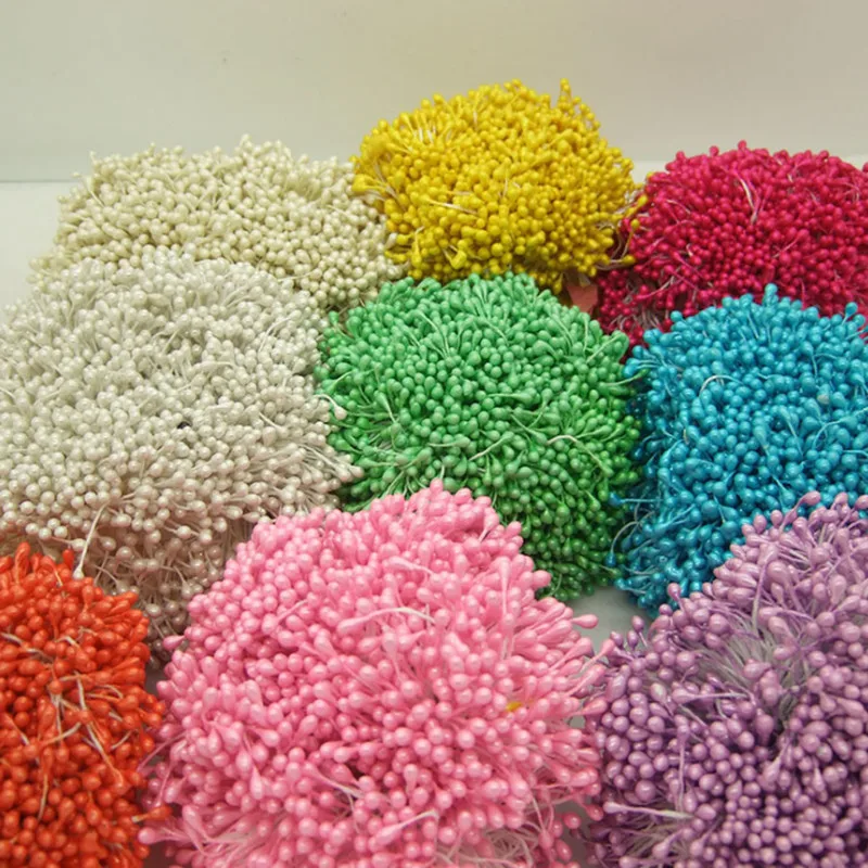 100-800 шт 1 мм Мини тычинки ручной работы искусственные цветы для свадебной вечеринки украшения дома DIY рождественские аксессуары для скрапбукинга