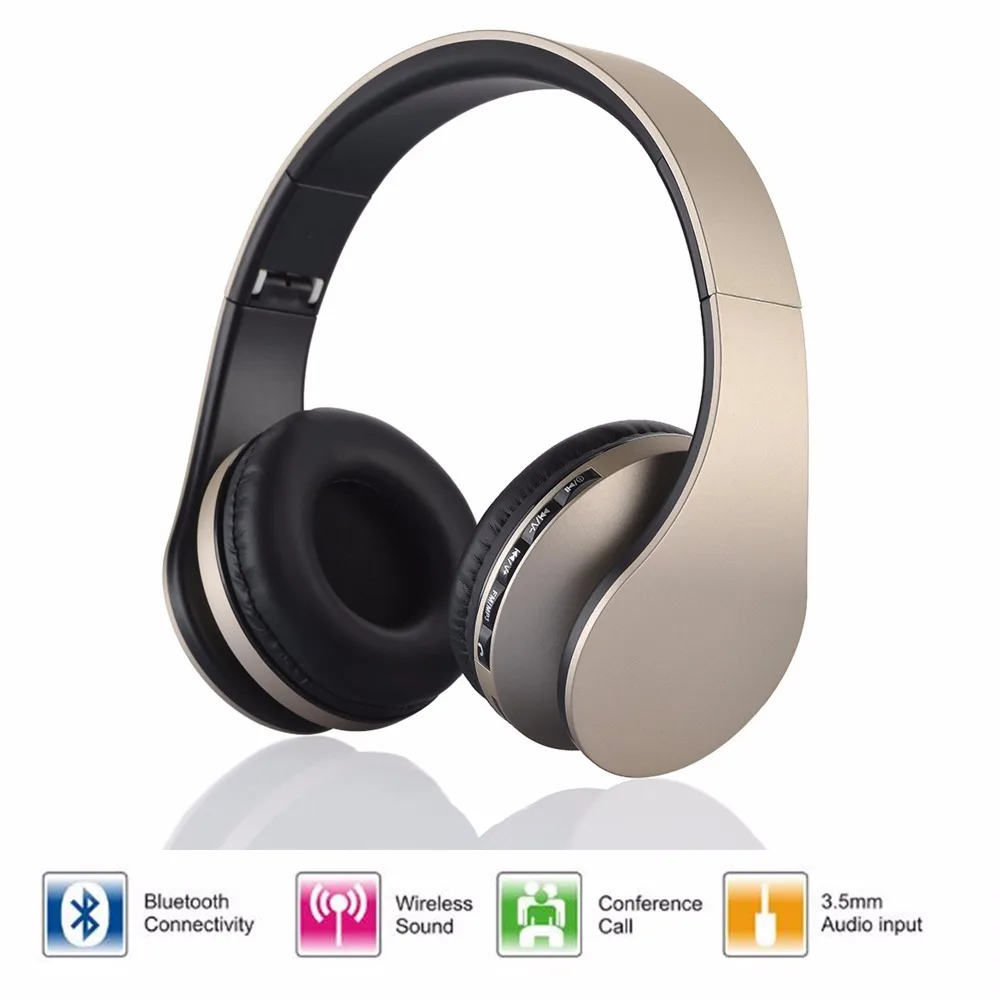 

LH-811 Wireless Stereo Heaphone Foldable Bluetooth EDR Earphone Handsfree Headset Mic MP3 FM for xiaomi Phones Tablet PC new