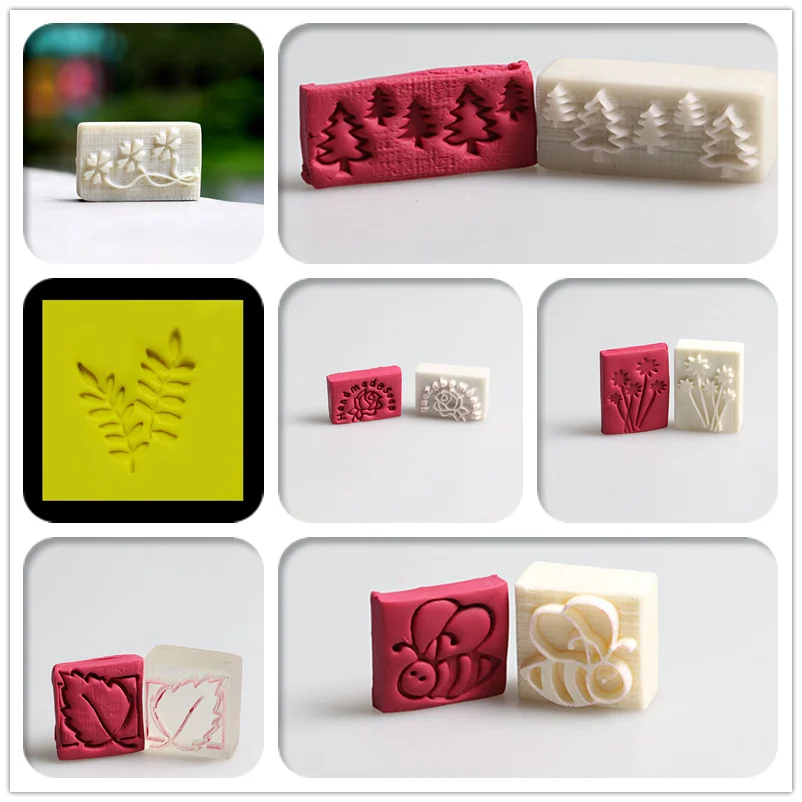 

Super discount under 2 dollars Free shipping Acrylic Soap Stamp Tree Multi Patterns Mini DIY Soap Stamp Chapter