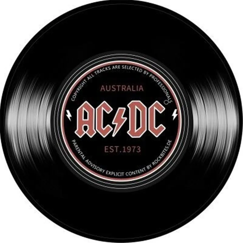 Music Vinyl Record Printed Round Plush Carpet For Living Room Anti-slip Rug Chair Floor Mat Home Decor Kids Room plush rug,plush carpet