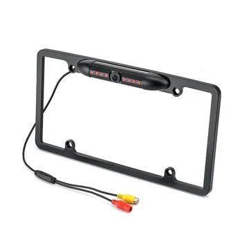 

Car Backup Camera Rear Camera with US License Plate Frame FULL HD Night Vision Rear View Camera with 8 led for Auto Cars for bmw