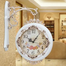 Diameter-26.5cm, модные настенные часы, двусторонние часы, большие карманные часы, современные бесшумные часы