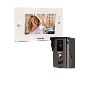 

TIVDIO T-11D 7" Color LCD Video Door Phone System Wired Visual Intercom IR Camera Doorbell Doorphone For Home Apartment F9504B