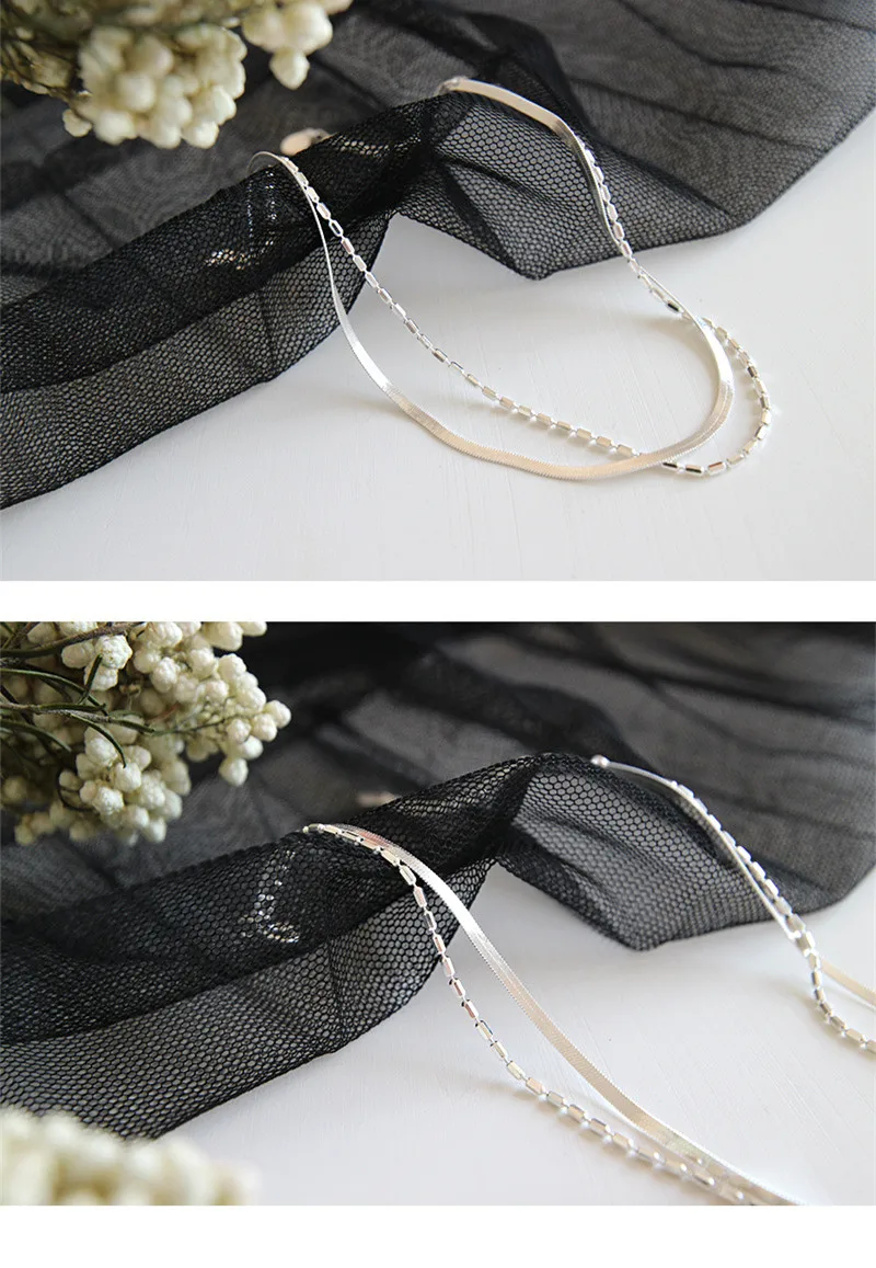 Настоящее серебро 925 пробы браслет на лодыжку femme tornozeleira, minimalis двойные серебряные браслеты цепочки на ногу для женщин ювелирные изделия