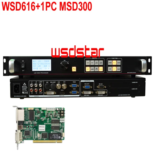 WSD616+ 1 шт. MSD300 светодиодный экран видео процессор HDMI/DVI/VGA/CVBS Поддержка “картинка в картинке” и “поп Поддержка заморозить изображения Лидер продаж