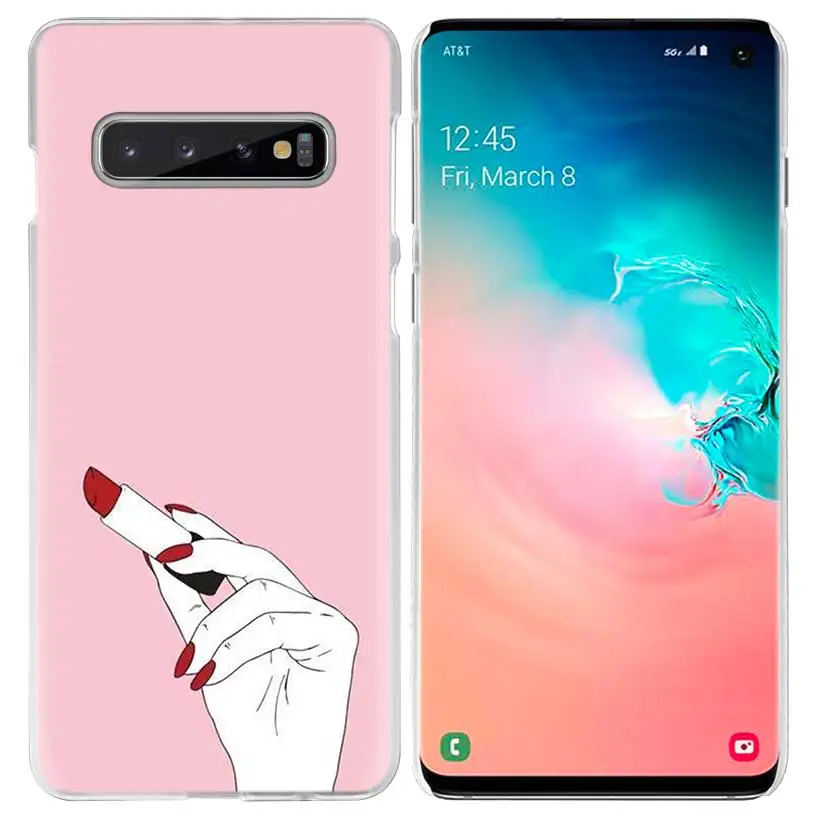 Макияж помада для любимых чехол для samsung Galaxy S10 5G S10e S9 S8 M30 M20 M10 J4 J6 плюс J8 Примечание 8 9 Ясно Жесткий чехол телефона