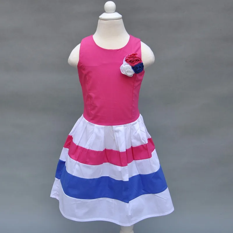 baby girls dress Fashion dress Splice Dimensional flowers Beautiful princess girl party dress vetement enfant fille robe vestido (9)