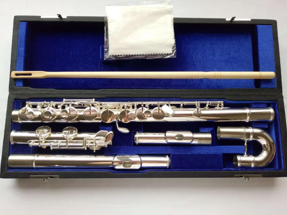 Professional Silver Plated Alto Flute G Key With Straight Curved new