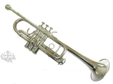 Original Henlucky HTR 6332C Silver Plated Vincent Bach C Tone Professional Major Trumpet Musical Instruments Trompete