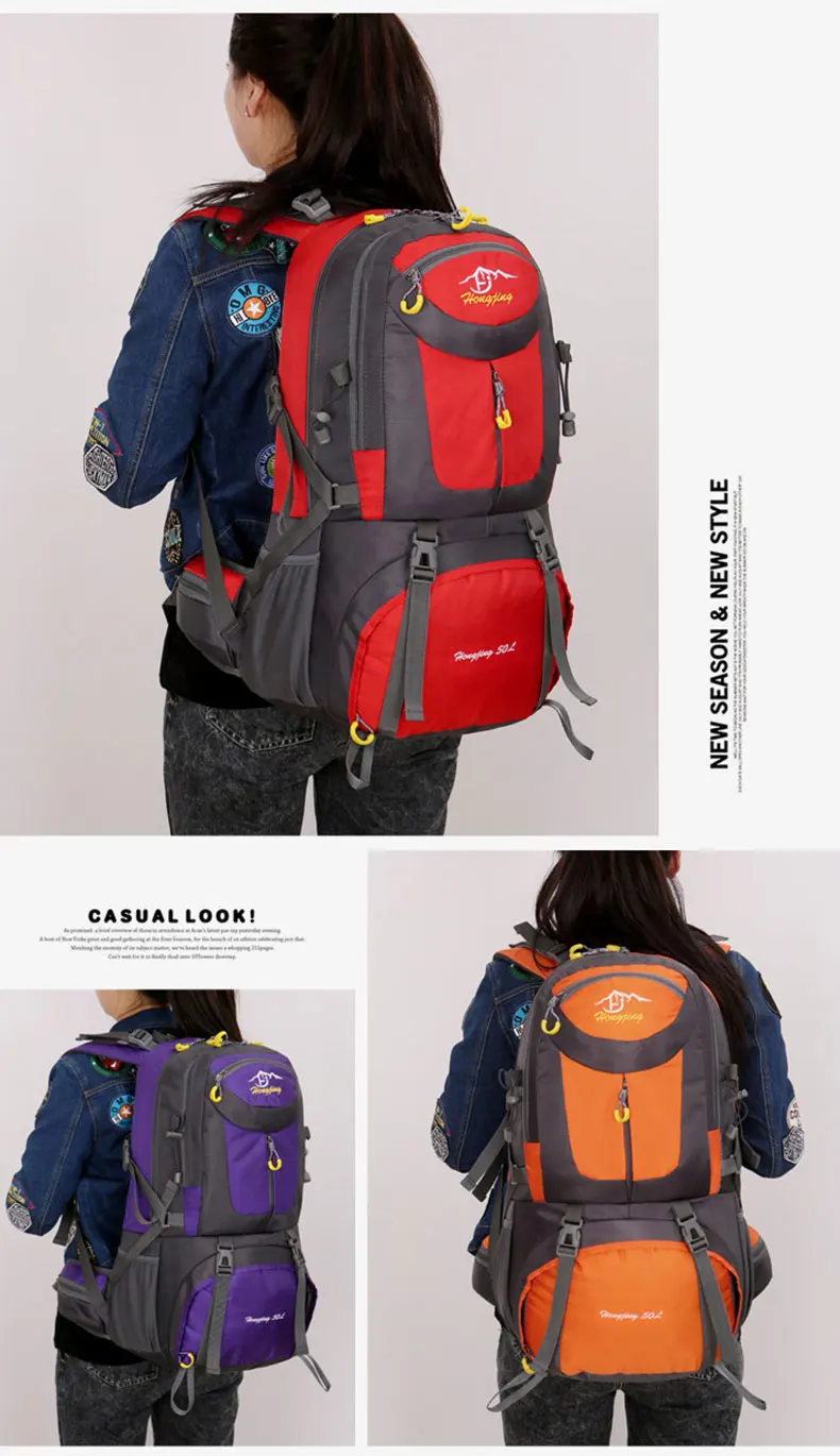 Рюкзаки 40л 50л 60л походный рюкзак сумка для отдыха на природе спортивные сумки для путешествий мужской рюкзак для альпинизма Sac De Sport mochila XA564WA