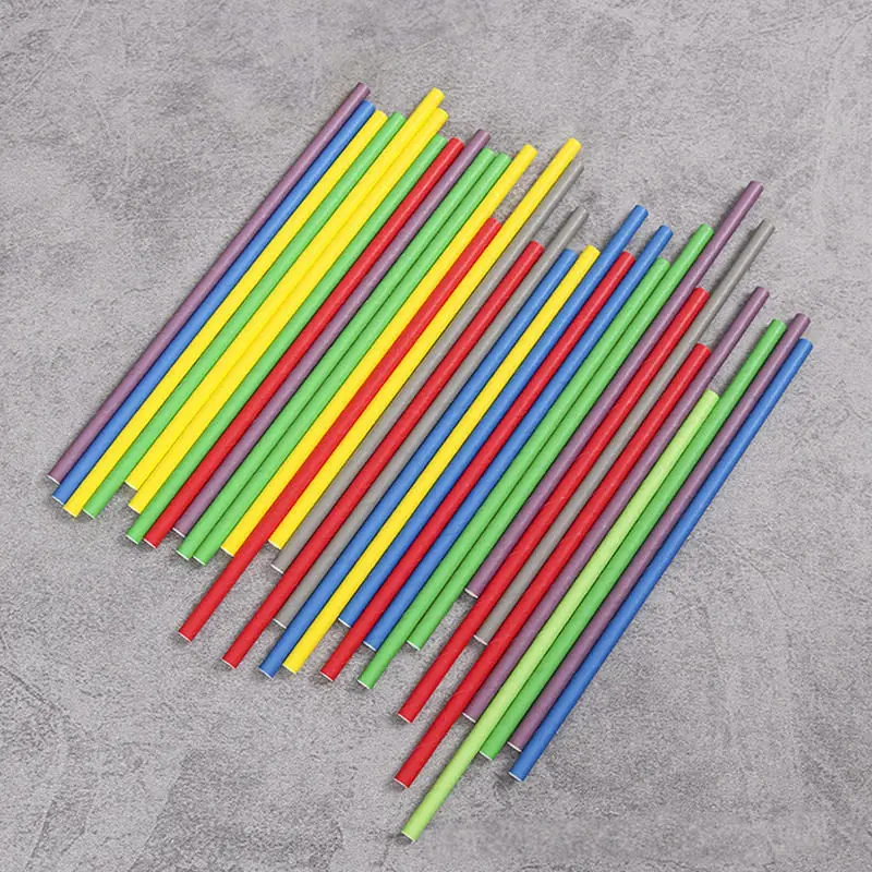 

25Pcs Disposable Straws Paper Straws black white yellow Baby Shower Wedding Birthday Christmas Drinking Straws Party