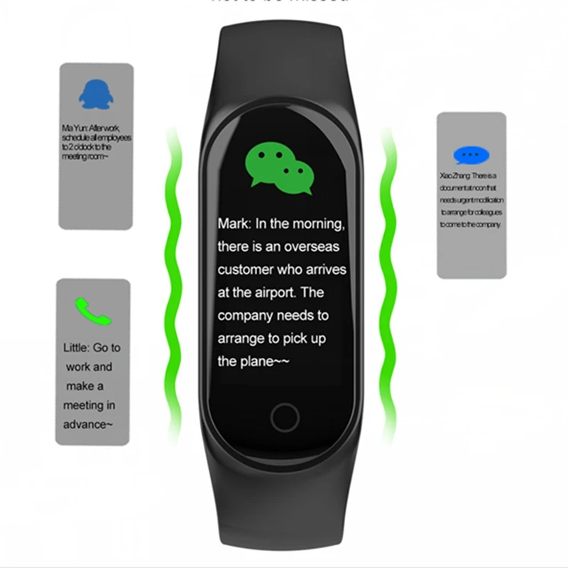 LEMADO M3 Smarrt Fitness Bracelet Multi-sport Mode Blood Pressure Oxygen IP67 Waterproof Color Screen Wristband PK Mi Band 3