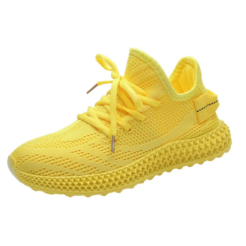 Новинка, кроссовки для бега, модные резиновые низкие кроссовки Eva Feminino Esportivo Zapatillas Deporte Mujer, женские кроссовки - Цвет: Yellow
