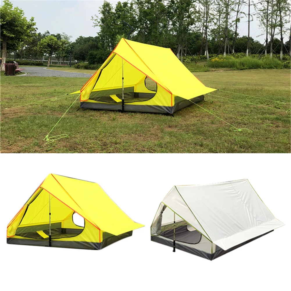 Бесшумная портативная А-образная палатка для кемпинга, однослойная палатка, ультра-светильник, уличное снаряжение, принадлежности для кемпинга, ультра-светильник, ветрозащитная