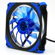 En-Labs Zonsverduistering 12CM Licht Loop PC Computer 16dB Ultra Stille 4pin + 3pin Case Fan w /Anti-Vibratie Rubberen Pads w/LED