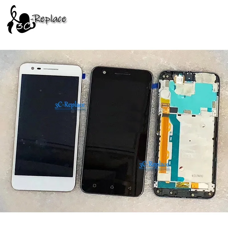 

Original Black/White 5 inch For Lenovo C2 LCD Display + Digitizer Touch Screen Assembly Replacement parts With Frame